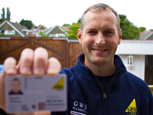 GWB Plumbing gas safe card